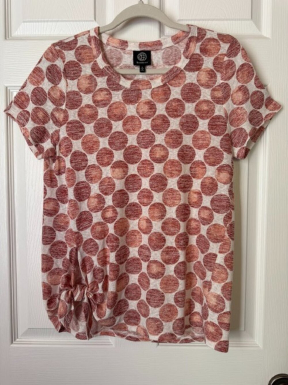 Bobeau Rust Polka Dot Top - Size M